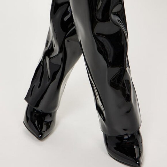 " ALL THE WAY CUFFED UP " - Knee High Boots - Black ( BRAND NEW  !!! ) - Picture 4 of 6